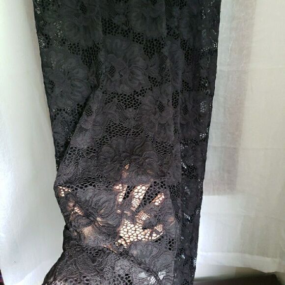 Whimsy Goth Grunge Women’s Lace Black Long Maxi Dress Size UNK 57 Inches Long - Picture 5 of 10
